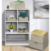 7-Piece Double Woven Basket Bin Set - Sorbus Home